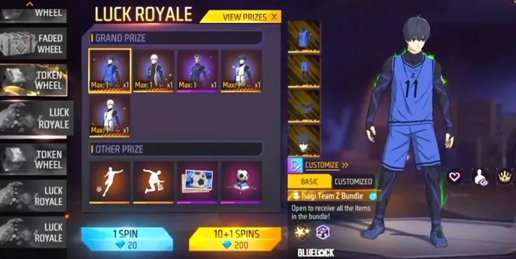 Free Fire X Blue Lock