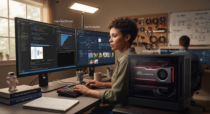AMD Radeon AI PRO R9700 for ai workstation