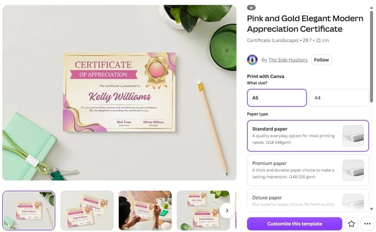 การ์ดวันแม่ 2569 ทำด้วย canva หรือจะปรับเป็น เกียรติบัตรก็ได้