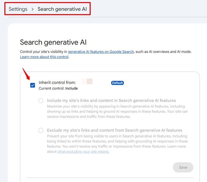วิธีการเปิด Search Generative AI ใน GSC